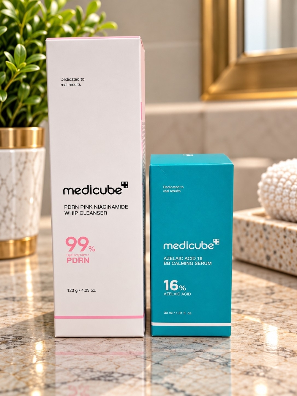 Medicube PDRN Pink Whip Cleanser & Azelaic Acid Serum - BNIB